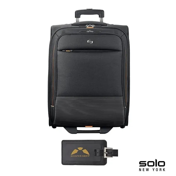 8.75" x 19" x 14.5" rolling overnighter case with 15.6" laptop... from ASI 67866 Logomark/Valumark