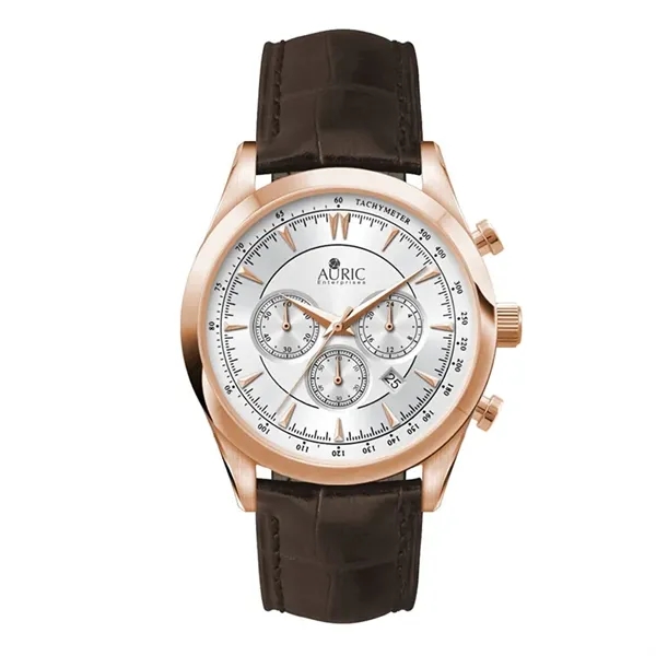 Men's watch designed with a stunning 42mm rose gold stainless steel... from ASI 67866 Logomark/Valumark