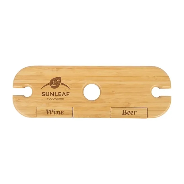 Temecula 3-Piece Bamboo Wine Caddy... from ASI 67866 Logomark/Valumark