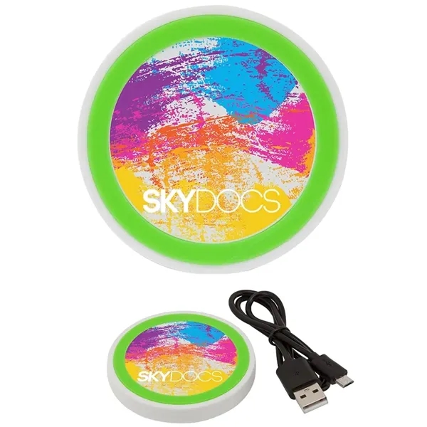 2.75" x 0.38" x 2.75" Boreus wireless charging pad with 20"... from ASI 67866 Logomark/Valumark