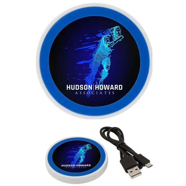 2.75" x 0.38" x 2.75" Boreus wireless charging pad with 20"... from ASI 67866 Logomark/Valumark