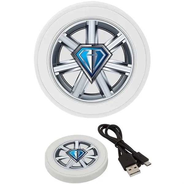 2.75" x 0.38" x 2.75" Boreus wireless charging pad with 20"... from ASI 67866 Logomark/Valumark