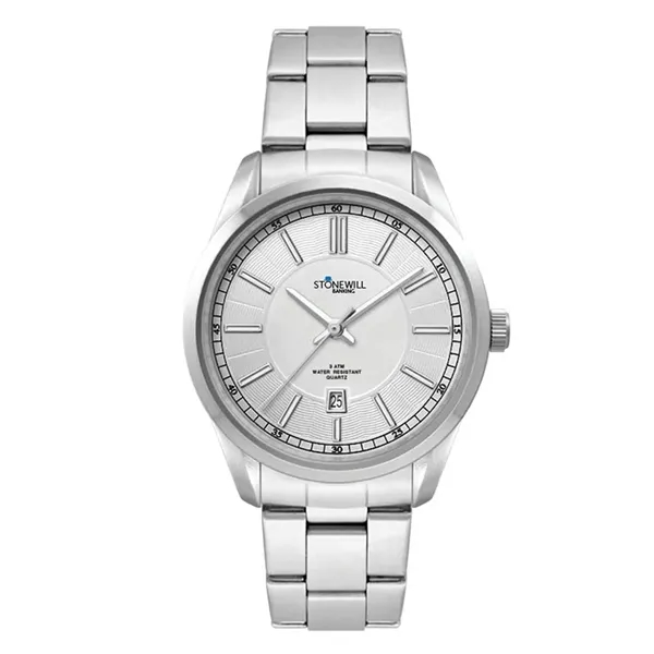 Women's 3-hand wristwatch featuring a 33mm metal case and folded steel... from ASI 67866 Logomark/Valumark