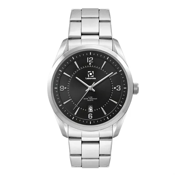 Men's stylish watch featuring a black sunray dial with a 42mm... from ASI 67866 Logomark/Valumark