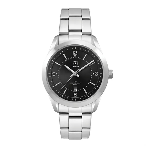 Sleek women's watch featuring a black sunray dial with a 33mm... from ASI 67866 Logomark/Valumark