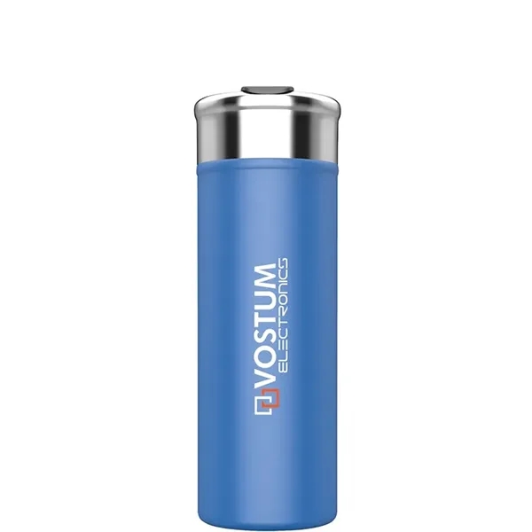 2.94" x 8.25" x 2.94" Esen double-wall stainless steel 18-ounce tumbler... from ASI 67866 Logomark/Valumark