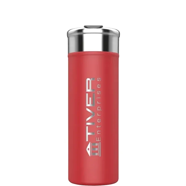 2.94" x 8.25" x 2.94" Esen double-wall stainless steel 18-ounce tumbler... from ASI 67866 Logomark/Valumark