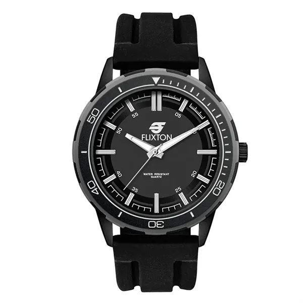 Men's and women's watch featuring a 43.5mm matte black metal case... from ASI 67866 Logomark/Valumark