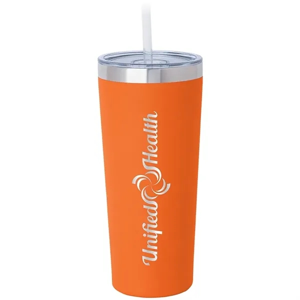 3.44" x 7.75" x 3.38" Biere double-wall stainless steel tumbler with... from ASI 67866 Logomark/Valumark
