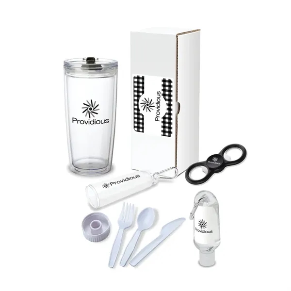 4 piece gift set with 22 oz. tumbler, bottle opener spinner,... from ASI 67866 Logomark/Valumark