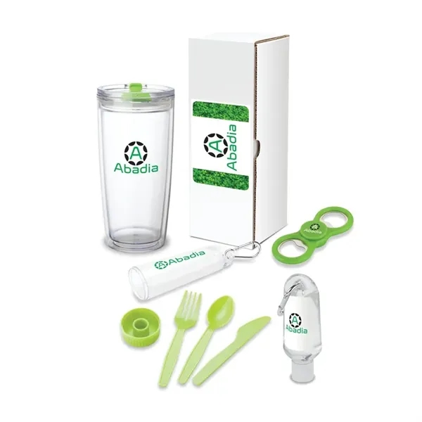 4 piece gift set with 22 oz. tumbler, bottle opener spinner,... from ASI 67866 Logomark/Valumark