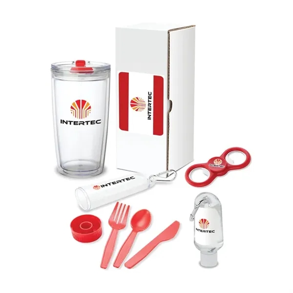 4 piece gift set with 22 oz. tumbler, bottle opener spinner,... from ASI 67866 Logomark/Valumark