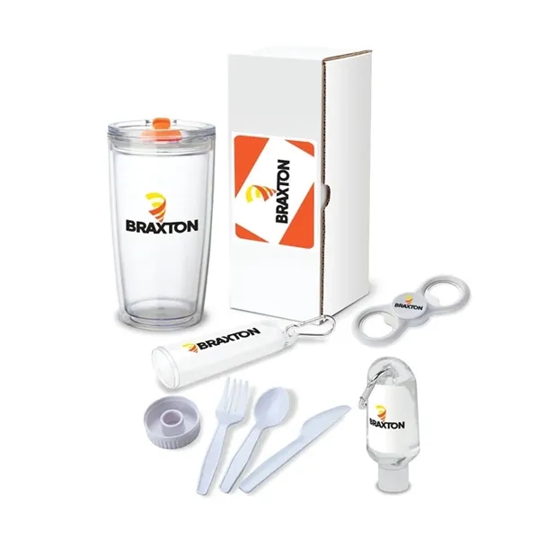 4 piece gift set with 22 oz. tumbler, bottle opener spinner,... from ASI 67866 Logomark/Valumark
