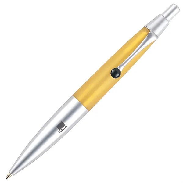 Ballpoint pen with aluminum construction, plunger action mechanism, matte silver finish... from ASI 67866 Logomark/Valumark