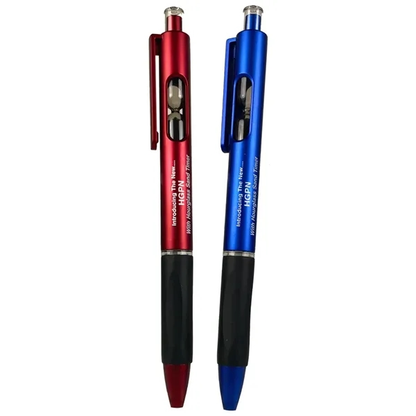 Ballpoint pen with matte barrel with rubber grips and timer.... from ASI 57956 Graphco line