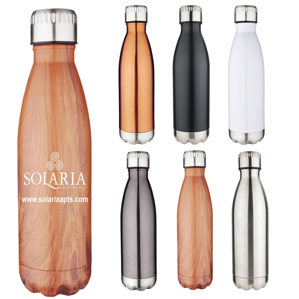 17 oz. double wall constructed bottle with spill resistant lid... from ASI 68366 Makana Line LLC