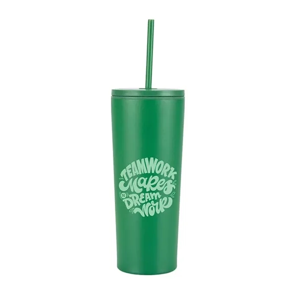 Bayard 24 oz. Double Wall Steel/PP Liner Straw Tumbler... from ASI 67866 Logomark/Valumark