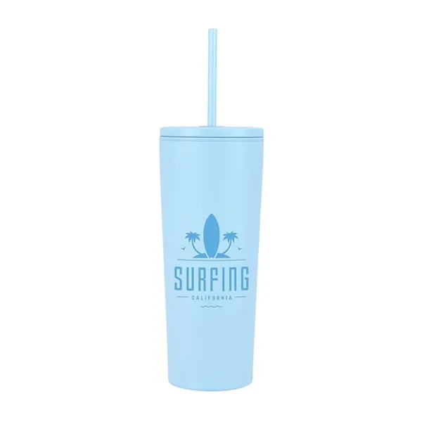 Bayard 24 oz. Double Wall Steel/PP Liner Straw Tumbler... from ASI 67866 Logomark/Valumark
