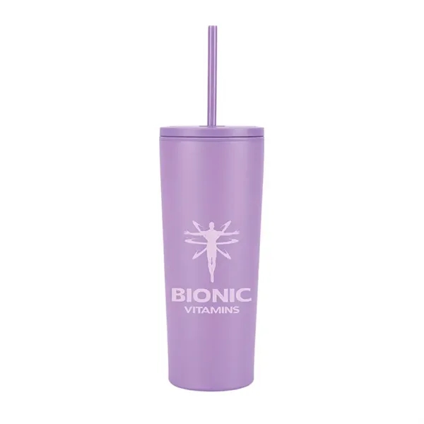 Bayard 24 oz. Double Wall Steel/PP Liner Straw Tumbler... from ASI 67866 Logomark/Valumark