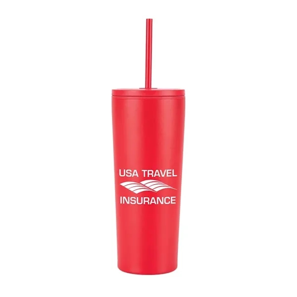 Bayard 24 oz. Double Wall Steel/PP Liner Straw Tumbler... from ASI 67866 Logomark/Valumark