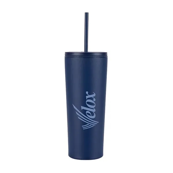 Bayard 24 oz. Double Wall Steel/PP Liner Straw Tumbler... from ASI 67866 Logomark/Valumark