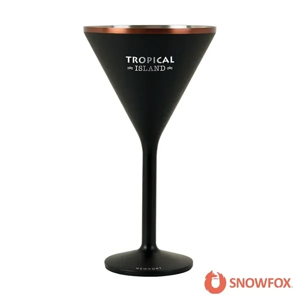 Snowfox® 8 oz. Double Wall Steel Stemmed Martini Glass... from ASI 67866 Logomark/Valumark