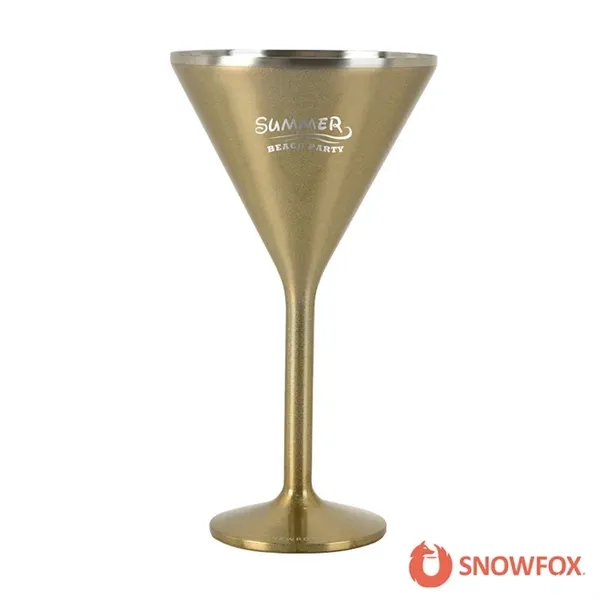 Snowfox® 8 oz. Double Wall Steel Stemmed Martini Glass... from ASI 67866 Logomark/Valumark