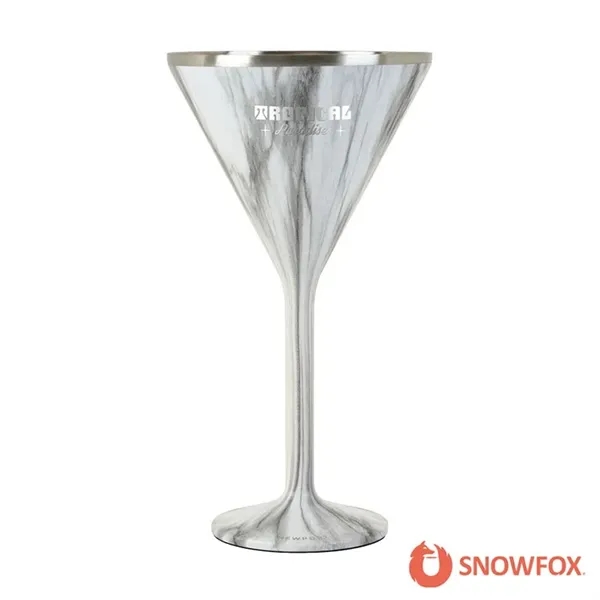 Snowfox® 8 oz. Double Wall Steel Stemmed Martini Glass... from ASI 67866 Logomark/Valumark