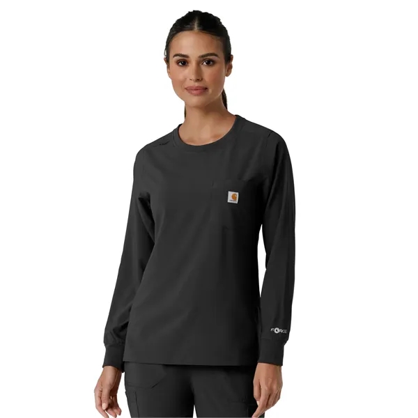 Carhartt Scrubs - Women's One-Pocket Crew Neck Long Sleev...... from ASI 86018 Scrub Authority