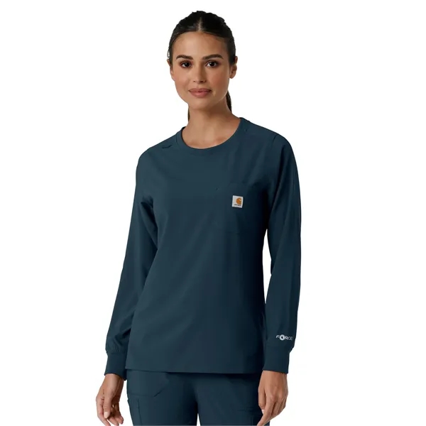 Carhartt Scrubs - Women's One-Pocket Crew Neck Long Sleev...... from ASI 86018 Scrub Authority