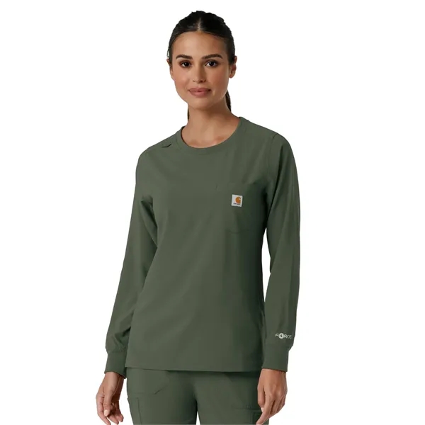 Carhartt Scrubs - Women's One-Pocket Crew Neck Long Sleev...... from ASI 86018 Scrub Authority