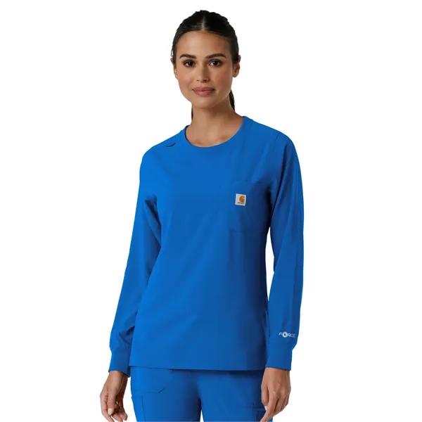 Carhartt Scrubs - Women's One-Pocket Crew Neck Long Sleev...... from ASI 86018 Scrub Authority