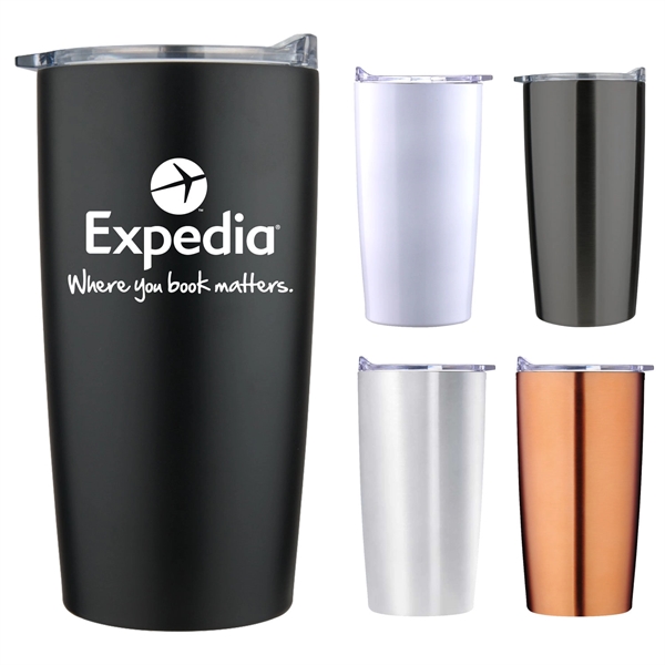Double walled vacuum insulated tumbler with copper plated inner wall... from ASI 68366 Makana Line LLC