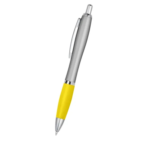 Ballpoint pen with plunger action and rubberized grip.... from ASI 61125 Hit Promotional Products / Hit®