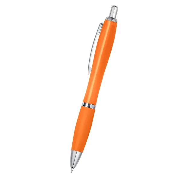 Ballpoint pen with plunger action and rubberized grip.... from ASI 61125 Hit Promotional Products / Hit®