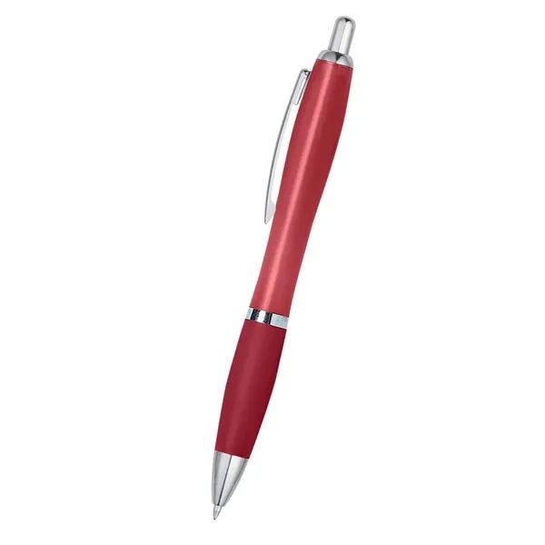 Ballpoint pen with plunger action and rubberized grip.... from ASI 61125 Hit Promotional Products / Hit®