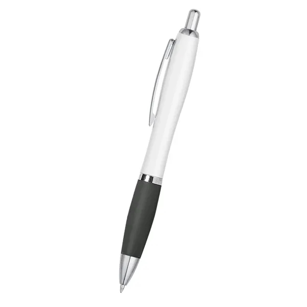 Ballpoint pen with plunger action and rubberized grip.... from ASI 61125 Hit Promotional Products / Hit®