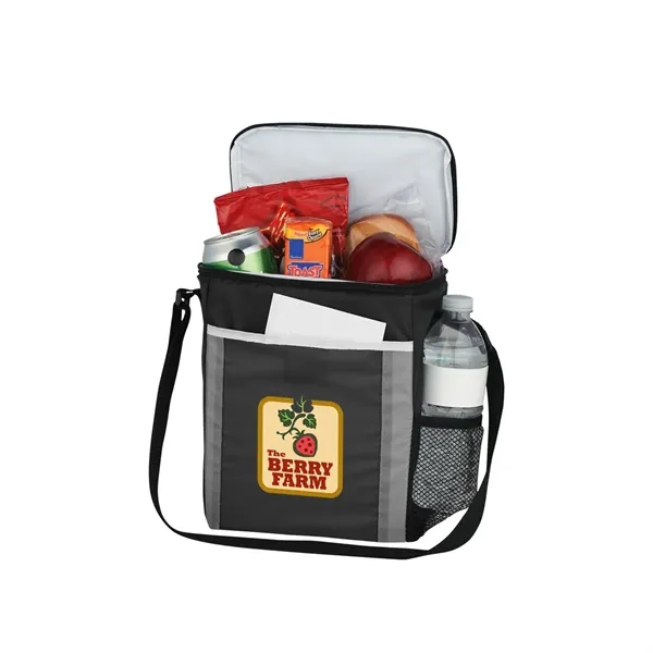 Cooler bag with double zippered closure and adjustable shoulder strap.... from ASI 61125 Hit Promotional Products / Hit®