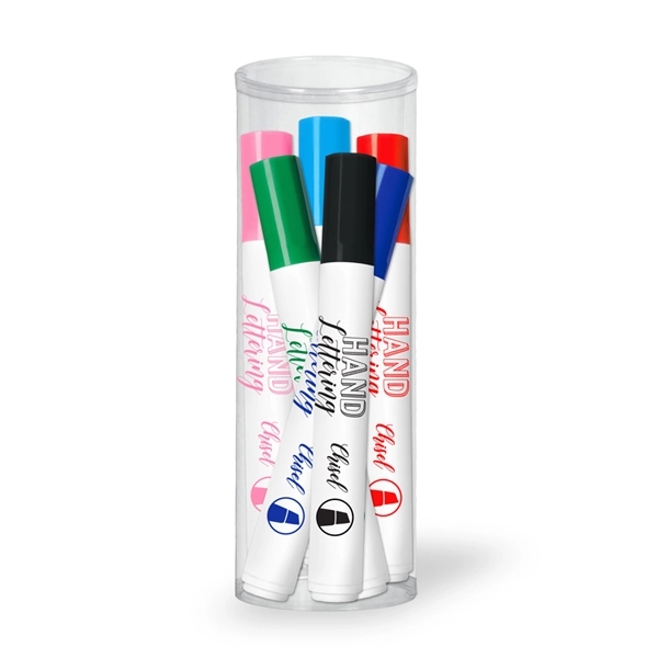 Chisel Tip Hand Lettering Markers 6 Pack Tube Set... from ASI 67675 Liqui-Mark Corp