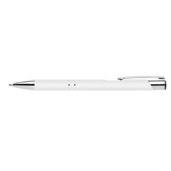 Aluminum click-action ballpoint pen with a bold color barrel, rubber finish... from ASI 68190 Lungsal / Lungsal
