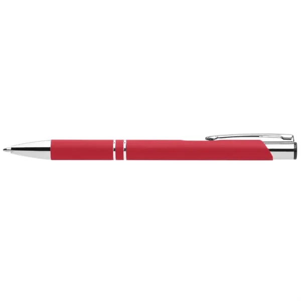 Aluminum click-action ballpoint pen with a bold color barrel, rubber finish... from ASI 68190 Lungsal / Lungsal