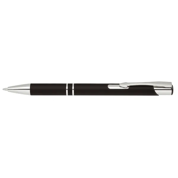 Aluminum click-action ballpoint pen with a bold color barrel, rubber finish... from ASI 68190 Lungsal / Lungsal