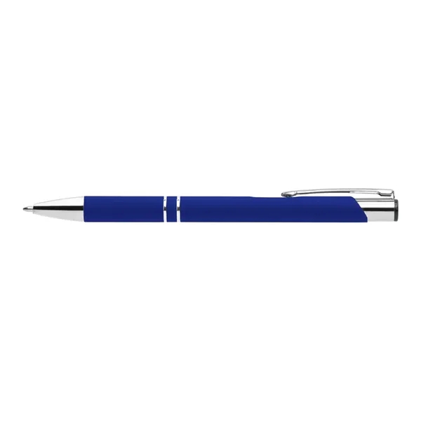 Aluminum click-action ballpoint pen with a bold color barrel, rubber finish... from ASI 68190 Lungsal / Lungsal