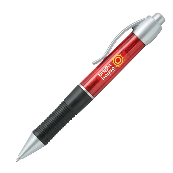 Jumbo click action ballpoint pen with black rubber grip and silver... from ASI 68190 Lungsal / Lungsal