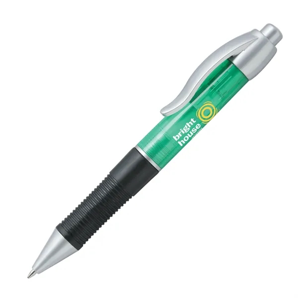 Jumbo click action ballpoint pen with black rubber grip and silver... from ASI 68190 Lungsal / Lungsal