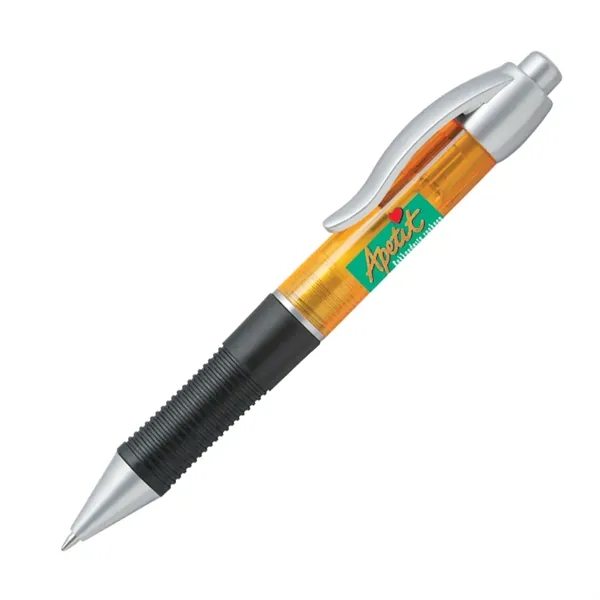 Jumbo click action ballpoint pen with black rubber grip and silver... from ASI 68190 Lungsal / Lungsal