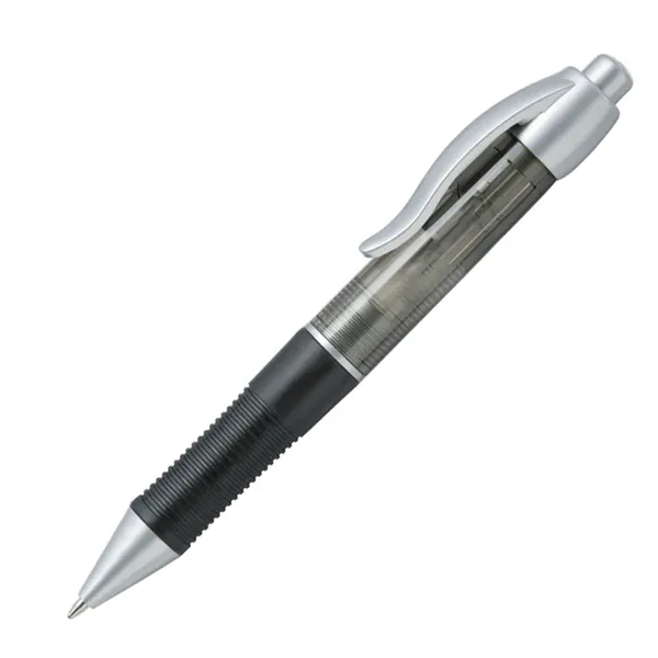 Jumbo click action ballpoint pen with black rubber grip and silver... from ASI 68190 Lungsal / Lungsal