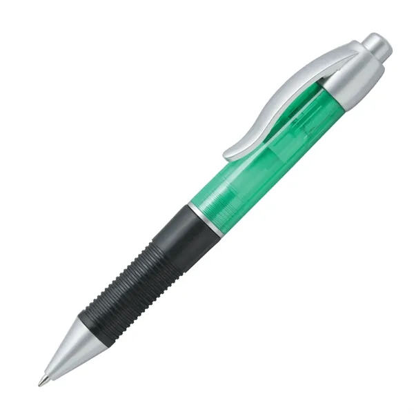 Jumbo click action ballpoint pen with black rubber grip and silver... from ASI 68190 Lungsal / Lungsal