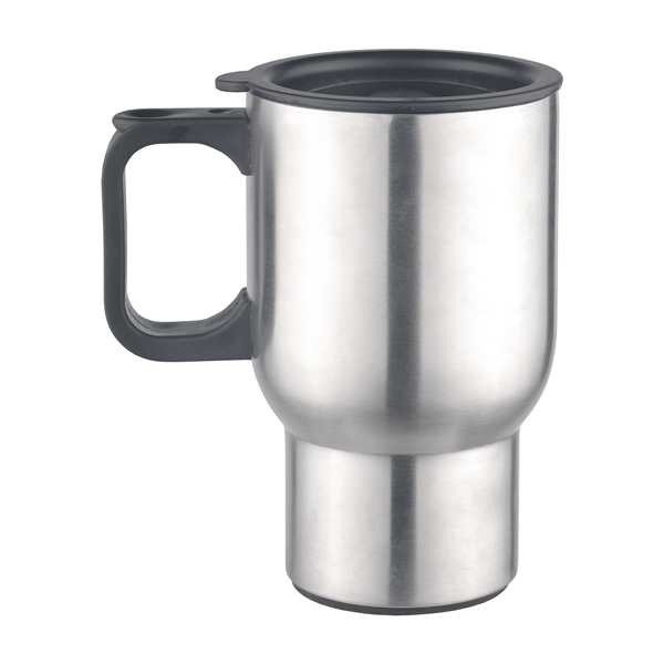 The 16 oz stainless steel travel mug is double-wall insulated to... from ASI 93520 Ventura Inc
