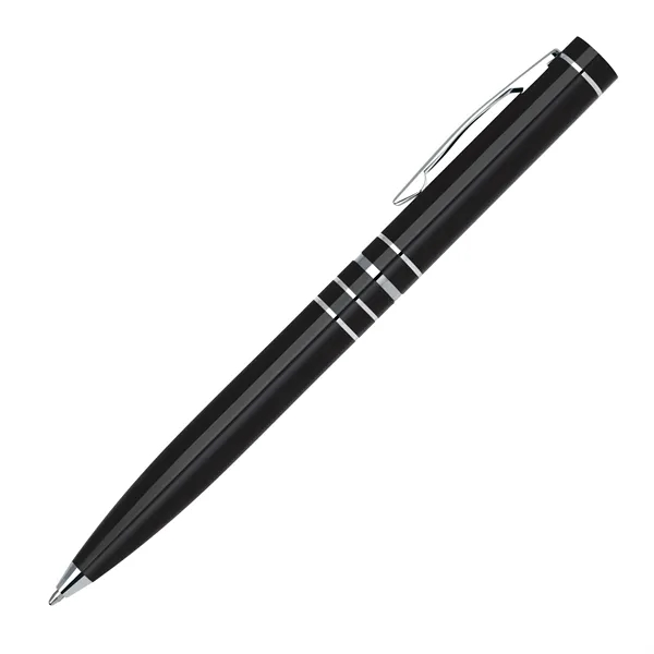 Twist-action aluminum ballpoint pen with high polished barrel and shiny chrome... from ASI 68190 Lungsal / Lungsal